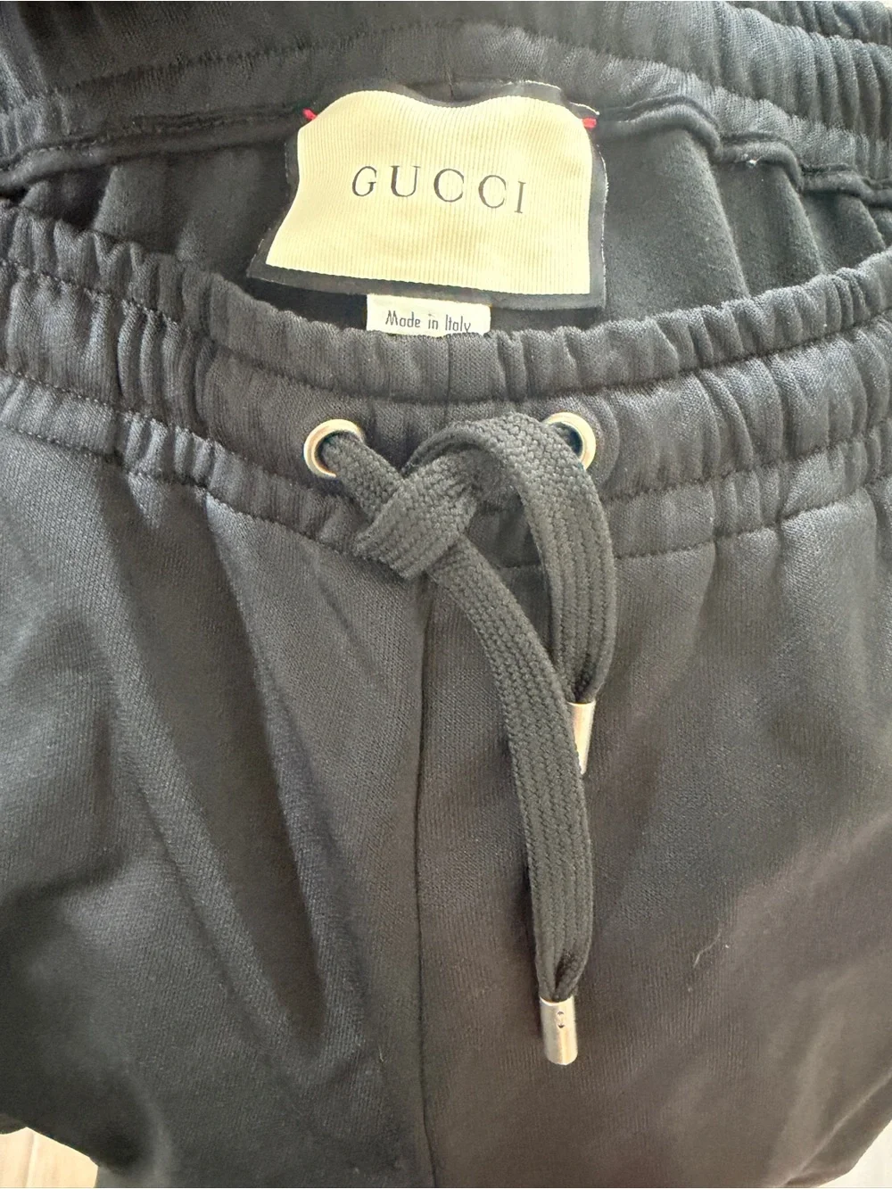 XXXL Gucci Black Technical Jersey Logo Stripe Track Suit – Jacket & Pants Set